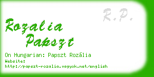 rozalia papszt business card
